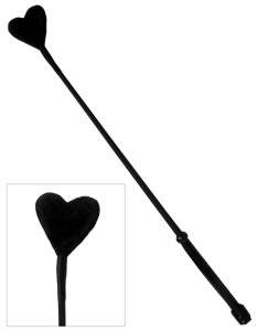 What Is A Flogger Ruff Doggie Fluffy Heart Crop Black